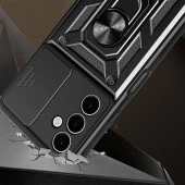 Galaxy A24 Kılıf Magnetik Standlı Kamera Korumalı  Sürgülü Vega Kapak thumbnail 4