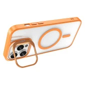 Apple iPhone 14 Pro Max Kılıf Magsafe Şarj Özellikli Standlı  Magsafe Klon Lensli Kapak thumbnail 5