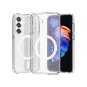 Galaxy S23 FE Kılıf Magsafe Şarj Özellikli Parlayan Simli Saydam Renkli  Allstar Kapak thumbnail 2