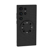 Galaxy S24 Ultra Wireless Şarj Özellikli  Kıpta Standlı Magsafe Silikon Kapak thumbnail 4