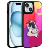 Apple iPhone 14 Kılıf Parlayan Kabartmalı İkonik Figürlü  Amas Silikon Kapak thumbnail 3