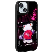 Apple iPhone 15 Kılıf Parlayan Kabartmalı İkonik Figürlü  Amas Silikon Kapak thumbnail 8