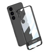 Galaxy S24 Kılıf  Kamera Korumalı Şeffaf Dikey Standlı Ays Kapak thumbnail 4