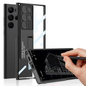 Galaxy S24 Ultra Kılıf Kamera Korumalı Şeffaf Tasarımlı  Lego Standlı Kapak - 7