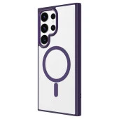 Galaxy S24 Ultra Kılıf Magsafe Şarj Özellikli  Krom Magsafe Silikon Kapak thumbnail 3