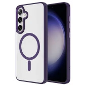 Galaxy S24 Kılıf Magsafe Şarj Özellikli  Krom Magsafe Silikon Kapak thumbnail 9