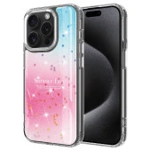 Apple iPhone 15 Pro Max Kılıf Simli Desenli Parlak  Task Kapak thumbnail 1