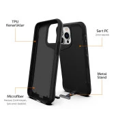 Apple iPhone 15 Pro Kılıf  Airbag Kenarlı T-Max Mat Standlı Kapak thumbnail 9