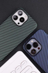 Apple iPhone 13 Pro Max Kılıf Karbon Fiber Tasarımlı  Karbono Kapak - 11