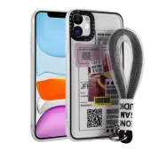 Apple iPhone 11 Kılıf Desenli El Askılı İpli  Astana Silikon Kapak - 5