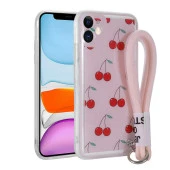 Apple iPhone 11 Kılıf Desenli El Askılı İpli  Astana Silikon Kapak - 10