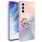 Galaxy S21 FE Kılıf Kamera Korumalı Desenli Sert Silikon  Epoksi Kapak thumbnail 2