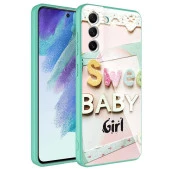 Galaxy S21 FE Kılıf Kamera Korumalı Desenli Sert Silikon  Epoksi Kapak thumbnail 6