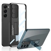 Galaxy S23 Plus Kılıf Kamera Korumalı Şeffaf Tasarımlı  Lego Standlı Kapak - 9