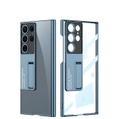 Galaxy S23 Ultra Kılıf Kamera Korumalı Şeffaf Tasarımlı  Lego Standlı Kapak - 6