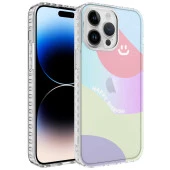 Apple iPhone 12 Pro Max Kılıf Airbag Kenarlı Renkli Desenli Silikon  Elegans Kapak thumbnail 5