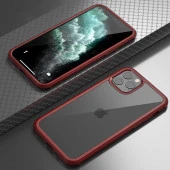 Apple iPhone 11 Pro Max Kılıf  Dor Silikon Temperli Cam Kapak - 3