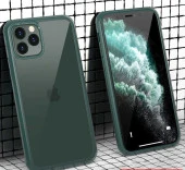 Apple iPhone 11 Pro Max Kılıf  Dor Silikon Temperli Cam Kapak - 5