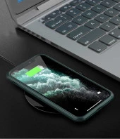 Apple iPhone 11 Pro Max Kılıf  Dor Silikon Temperli Cam Kapak - 8