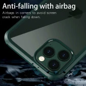 Apple iPhone 11 Pro Max Kılıf  Dor Silikon Temperli Cam Kapak - 10