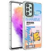 Galaxy A13 4G Kılıf Kamera Korumalı Renkli Desenli Sert Silikon  Korn Kapak thumbnail 2