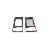 Nokia X3 ön Kapak Nokia X3-00 uyumlu Siyah Kırmızı ön Kapak - 2