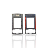 Nokia X3 ön Kapak Nokia X3-00 uyumlu Siyah Kırmızı ön Kapak - 3