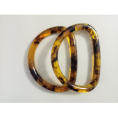 Kemik Görünümlü  Kahverengi Akrilik Çanta Sapı - 1