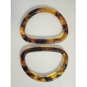 Kemik Görünümlü  Kahverengi Akrilik Çanta Sapı - 2