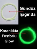 Eagenset Beyaz Fosforlu Glow Karanlıkta Parlayan, Ultraviyole (UV) Neon Poşet Çapari Simi, Jig Yapım Malzemesi - 1