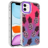 Apple iPhone 12 Kılıf Kamera Korumalı Renkli Desenli Sert Silikon  Korn Kapak thumbnail 4