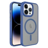 Apple iPhone 13 Pro Max Kılıf Mat Arka Yüzey Wireless Şarj Özellikli  Flet Magsafe Kapak thumbnail 3