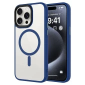 Apple iPhone 15 Pro Kılıf Mat Arka Yüzey Wireless Şarj Özellikli  Flet Magsafe Kapak thumbnail 9