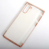 Galaxy Note 10 Kılıf  Dört Köşeli Lazer Silikon Kapak thumbnail 6