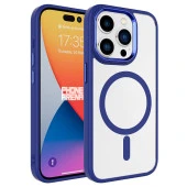 Apple iPhone 15 Pro Kılıf Wireless Şarj Özellikli  Krom Magsafe Silikon Kapak thumbnail 6