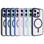 Apple iPhone 15 Pro Kılıf Wireless Şarj Özellikli  Krom Magsafe Silikon Kapak thumbnail 11