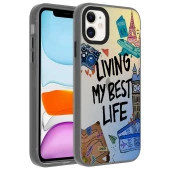 Apple iPhone 11 Kılıf Desenli  Dragon Sert Kapak thumbnail 3