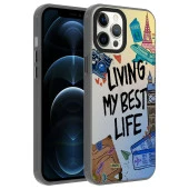 Apple iPhone 12 Pro Max Kılıf Desenli  Dragon Sert Kapak thumbnail 5