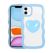 Apple iPhone 11 Kılıf Renkli Kalp Figürlü  Ponçik Kapak thumbnail 1