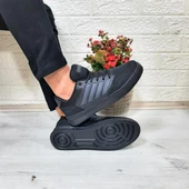 Bestof 074 Siyah-Siyah Sneaker Düz Taban Hafif Rahat Spor Çift Ayakkabısı - 1