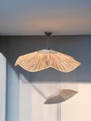 Hasır Avize 85x85  Bohem Avize Jüt Avize Oda Mutfak Salon Avize thumbnail 1