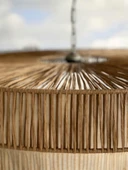 Bohem 65X65 Avize Rüstik Avize Jüt Avize Doğal Avize Hasır Avize Tavan Aydınlatması Işık Led Ampul thumbnail 2