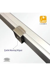 Lambaled Mutfak Tezgahı Led Aydınlatma Beyaz Işık - 150cm Buzlu Kapak thumbnail 5