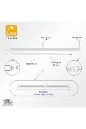 Lambaled Mutfak Tezgahı Led Aydınlatma Günışığı - 100cm Buzlu thumbnail 3