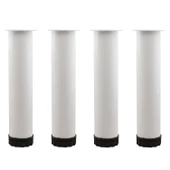 Ayarlanabilir Mobilya Kanepe Baza Koltuk Metal Destek Yükseltici Beyaz Ayağı Ayakları 25 cm 4 Adet - 5