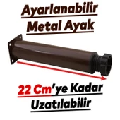 Ayarlanabilir Mobilya Kanepe Konsol Koltuk Metal Destek Yükseltici Kahve Ayağı Ayakları 20 Cm 4 Adet thumbnail 2