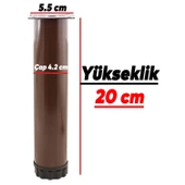 Ayarlanabilir Mobilya Kanepe Konsol Koltuk Metal Destek Yükseltici Kahve Ayağı Ayakları 20 Cm 4 Adet thumbnail 3