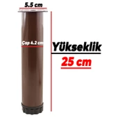 Ayarlanabilir Mobilya Kanepe Baza Koltuk Metal Destek Yükseltici Kahve Ayağı Ayakları 25 cm 4 Adet - 3