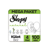 Sleepy Natural Külot Bez 4 Numara Maxi Mega Fırsat Paketi 100 Adet - 1