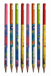 Kurşun Kalem 8 Adet Deniz Macerası 2B Siyah Kurşun Kalem Yengeç Deniz Yıldızı Ahtapot Desenli 2 B Kalem - 4